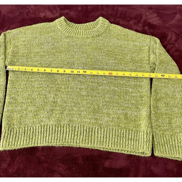 Goodthreads Women's Marled Long Sleeve Crewneck Sweater, Olive Marl Size Large - Picture 9 of 16